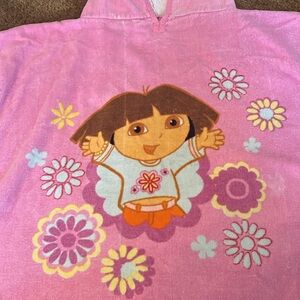 Nickelodeon Pink Dora Hooded Kids Swim Coverup